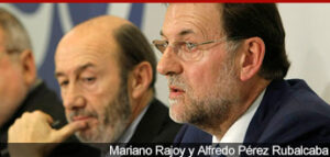 Mariano Rajoy y Alfredo Pérez Rubalcaba