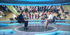 Mariano Rajoy y Gloria Lomana durante la entrevista en Antena 3