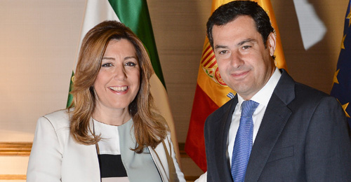 Susana Díaz junto a Juan Manuel Moreno Bonilla