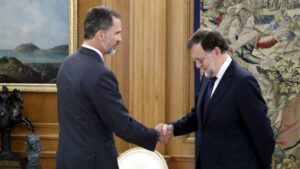 El rey Felipe VI y Mariano Rajoy.