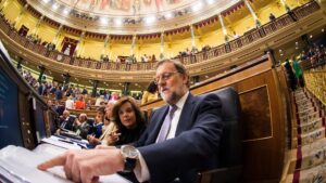 Mariano Rajoy con Soraya Sáenz de Santamaría