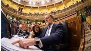 Mariano Rajoy con Soraya Sáenz de Santamaría