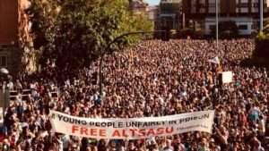 Manifestación en Pamplona.