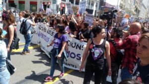 Manifestación de estudiantes contra la sentencia de La Manada