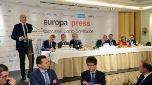 Enrique Ruiz Escudero, consejero de Sanidad de Madrid, en el desayuno informativo de Europa Press