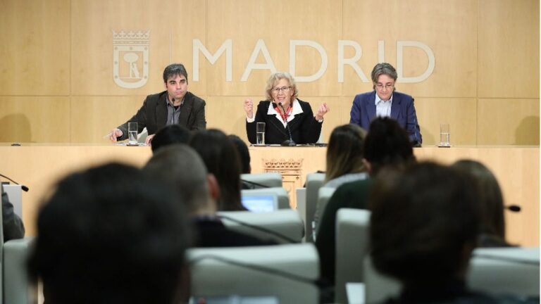 Carmena, Castaño e Higueras.