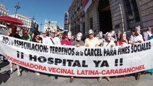 Los vecinos de Latina y Carabanchel lleva 27 años reclamando la apertura de un hospital en la parcela del penal de Carabanchel. (Foto FRAVM)