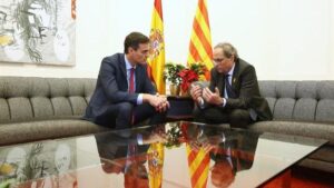 Pedro Sánchez y Quim Torra