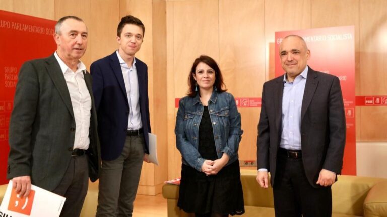 Adriana Lastra, Rafael Simancas, Íñigo Errejón y Joan Baldoví